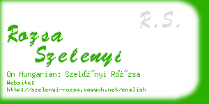 rozsa szelenyi business card